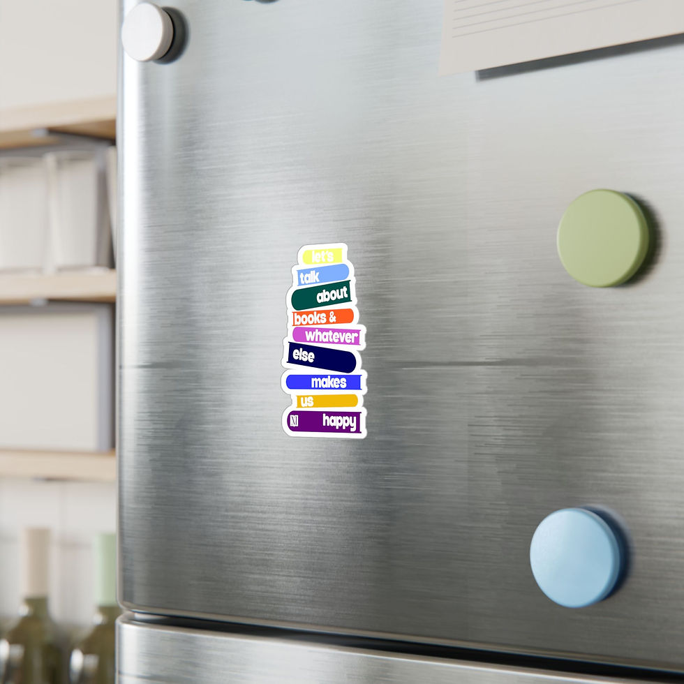 Thumbnail: Marginalia “let’s talk about books" Kiss-Cut Vinyl Sticker