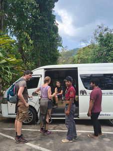 Guests starting their Cheow Lan Lake day tour with hotel pickup
