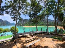 Panoramic lake views and wooden relaxation decks invite guests to slow down and experience the peaceful rhythm of island life.