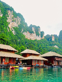 Spend the night surrounded by nature in unique floating bungalows only accessible by boat.