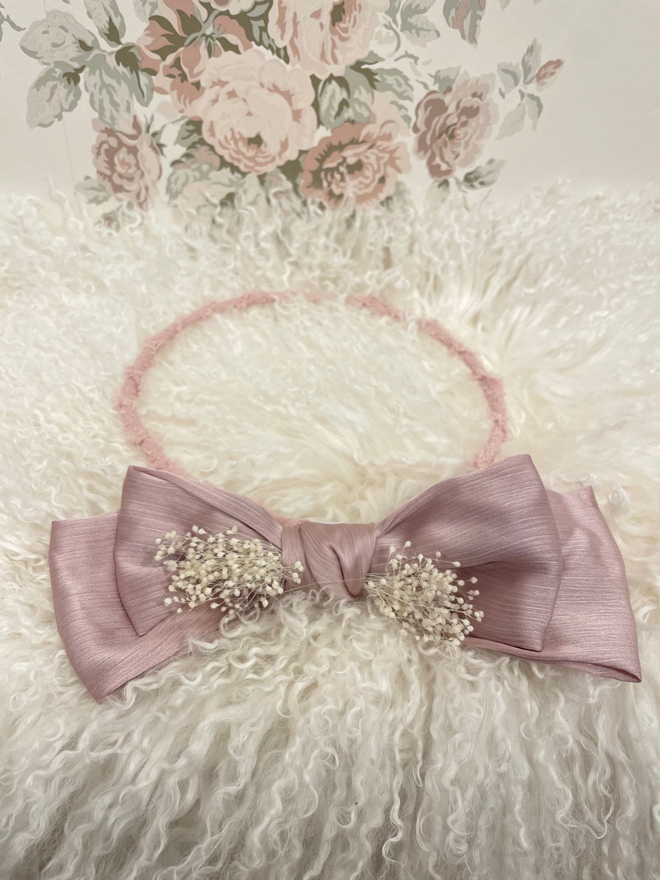 Hairband Satin Bow Blush
