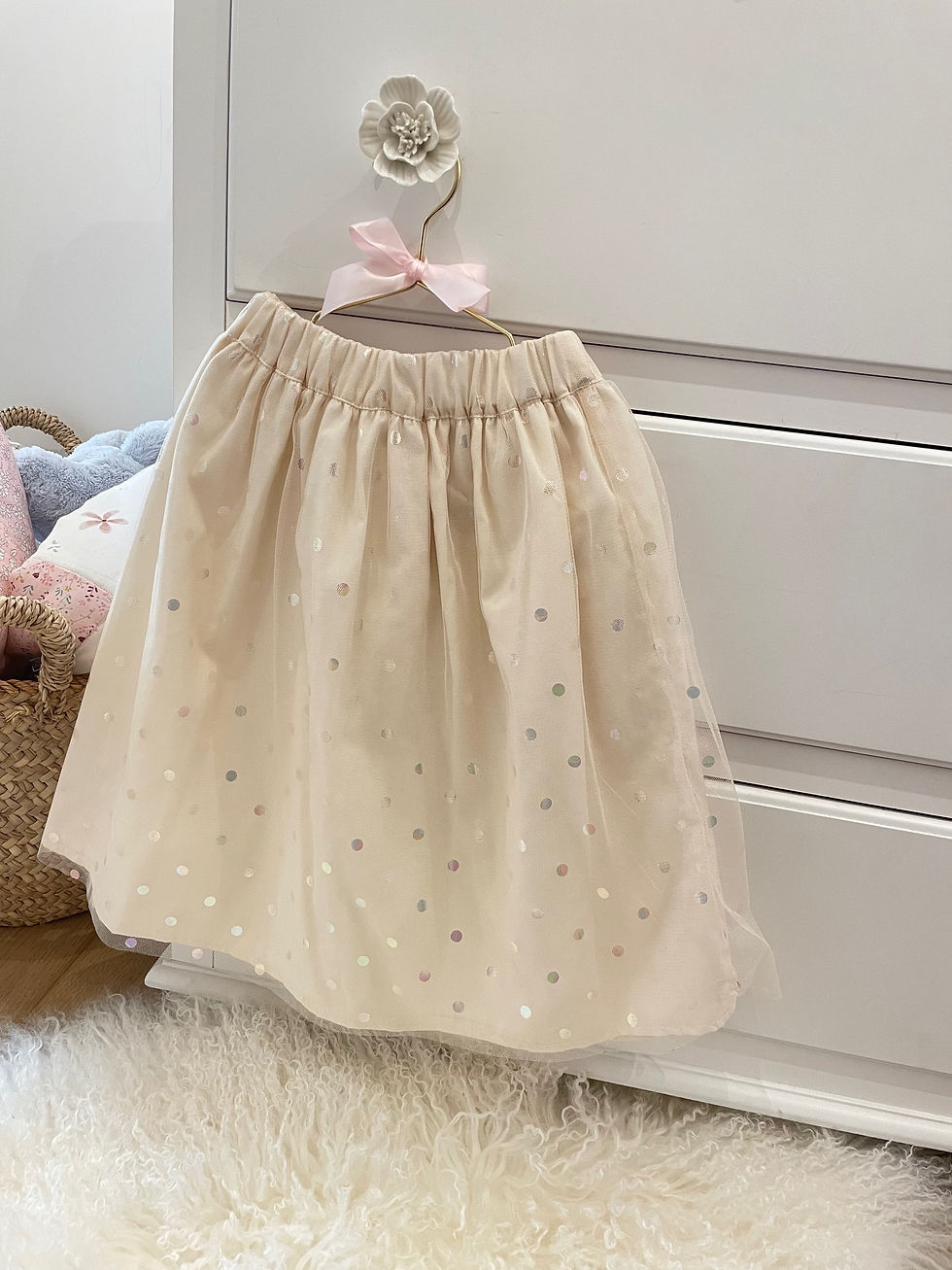 Thumbnail: Tulle Midi Skirt Ivory