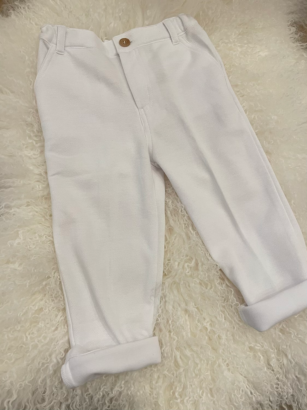 Miniaturbild: Malvi Piqué Trousers White
