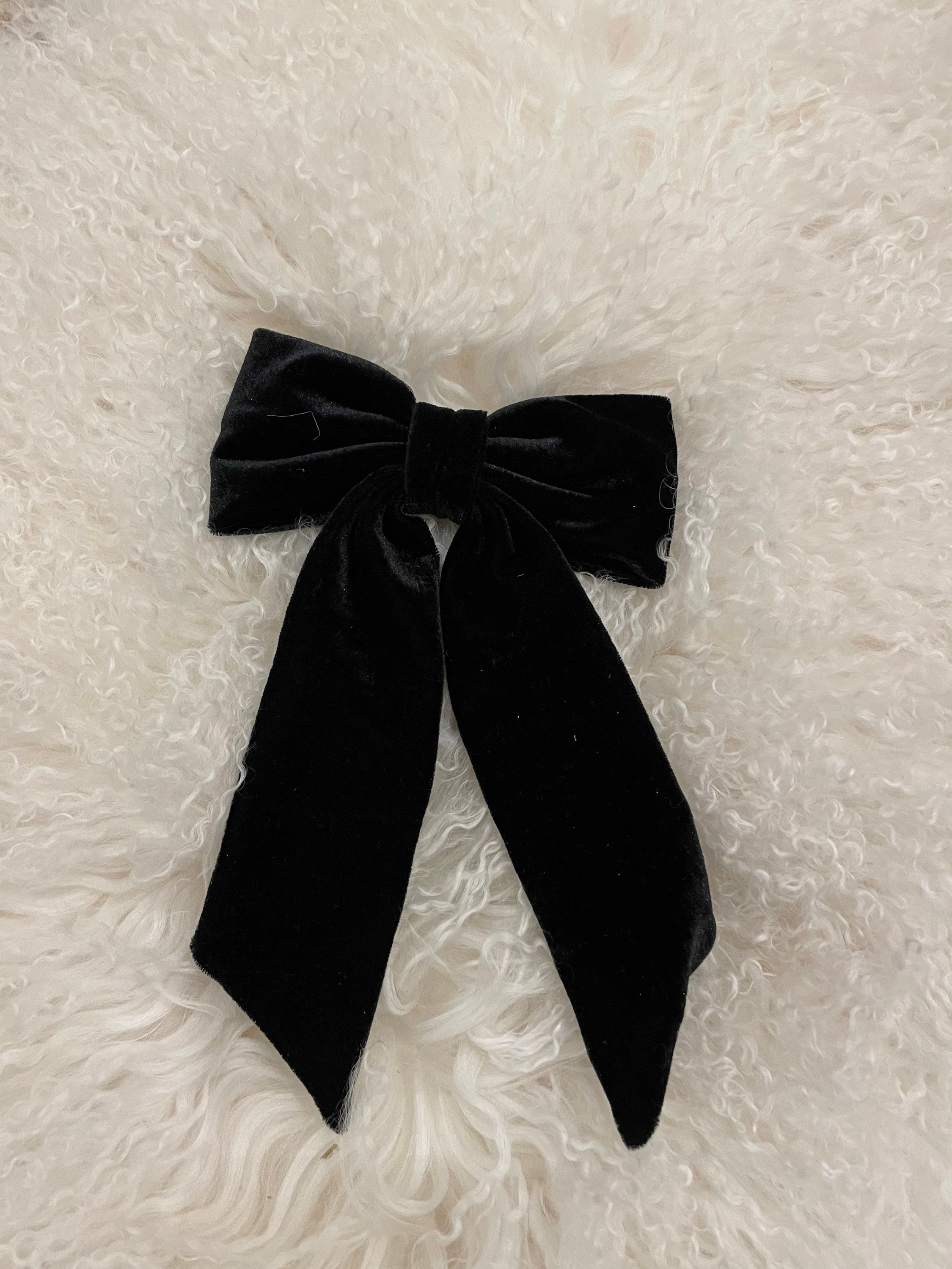 Big Bow  Velvet Nero