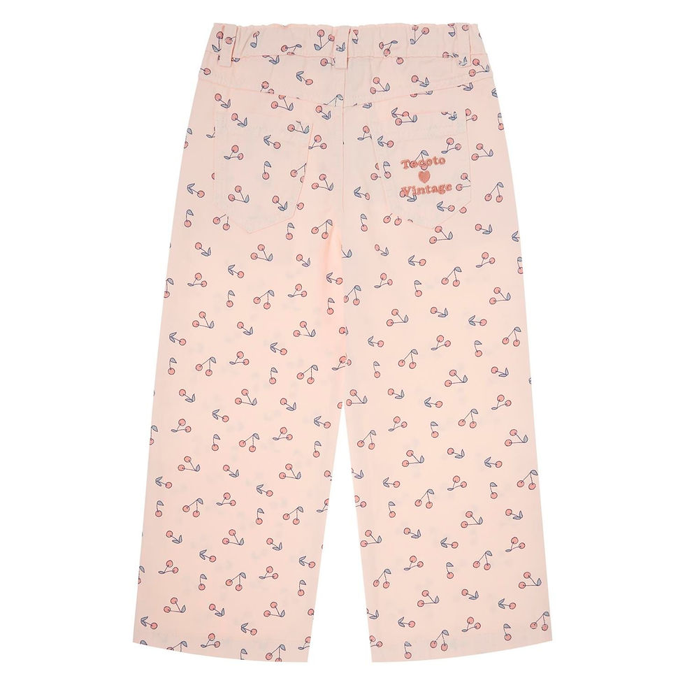 Miniatura: Tocoto Trousers Cherries Palazzo