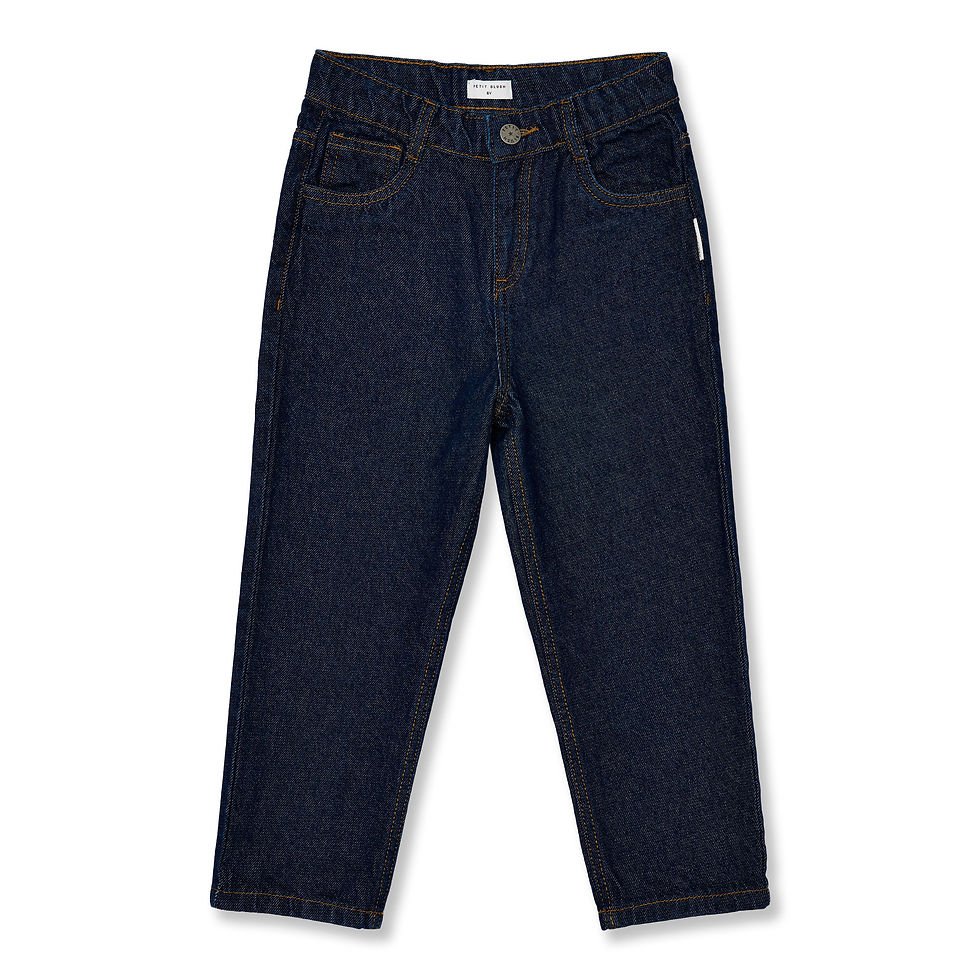 Thumbnail: Petit Blush Baggy Fit Jeans Dark Blue