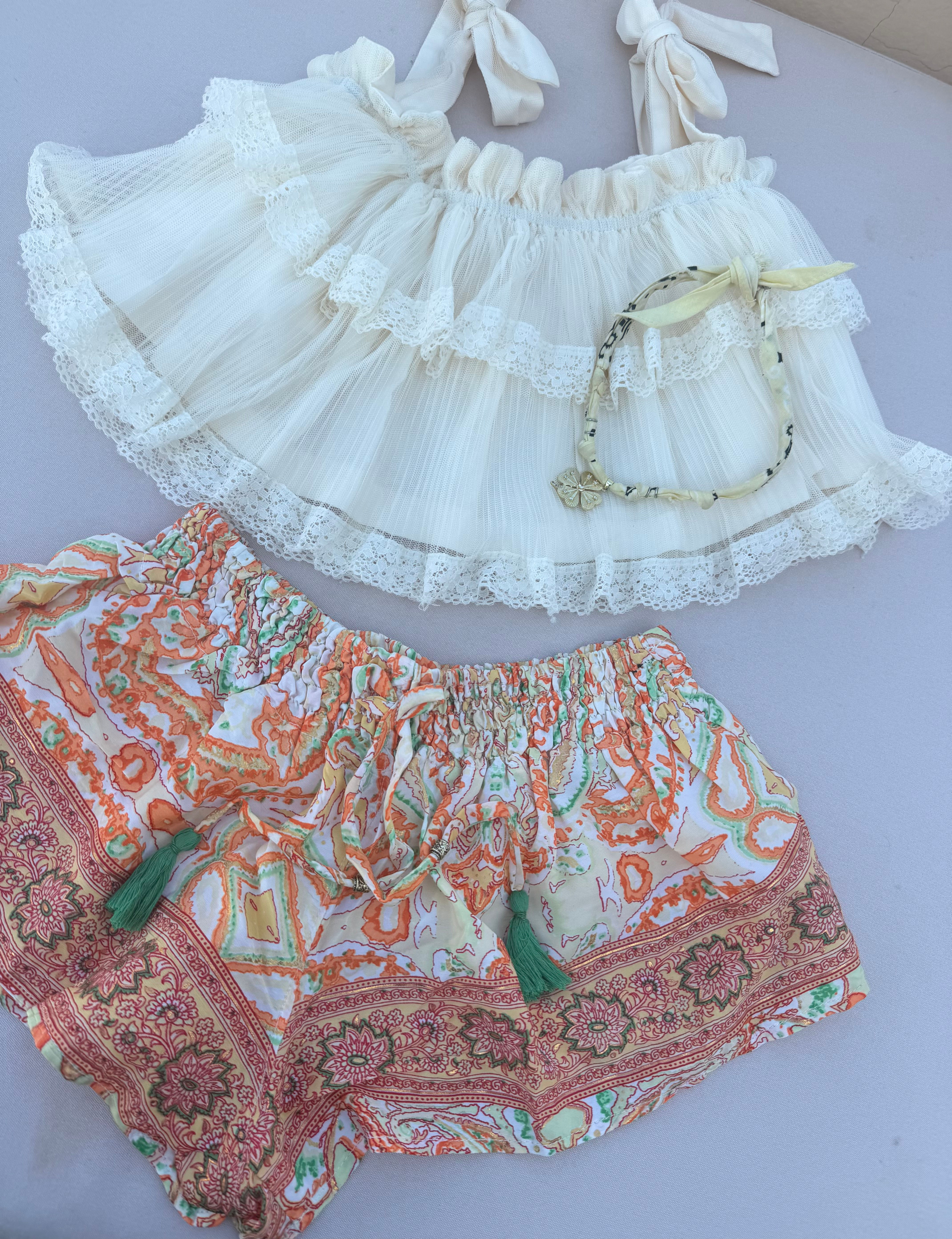Ibiza Boho Silk Shorts