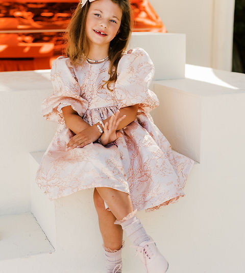 Dress Jacquard Rose Gold | Lovebyjackie.com