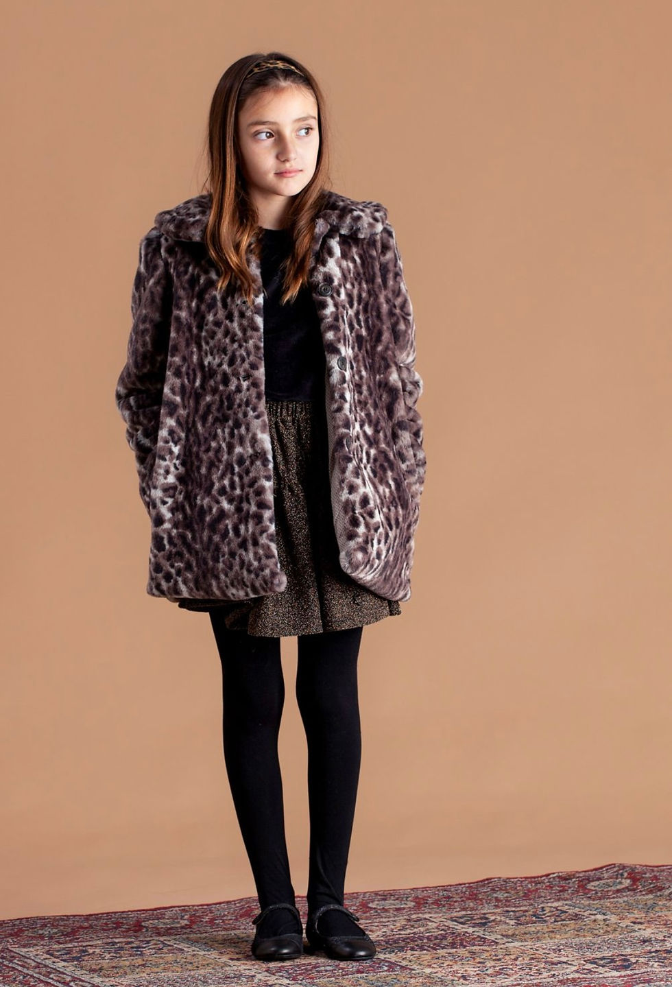 Thumbnail: Tocoto Mini  Lurex Gold Skirt
