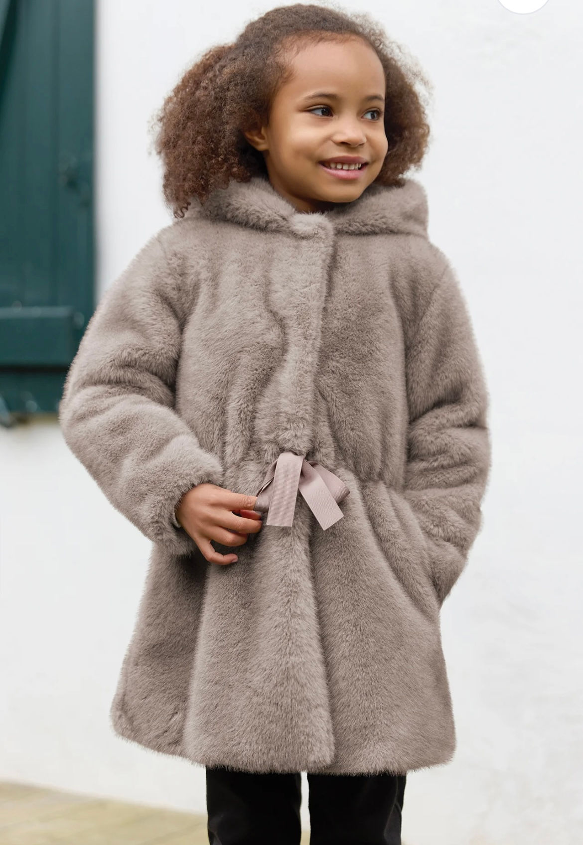 Tartine et Chocolat Furry Coat Taupe