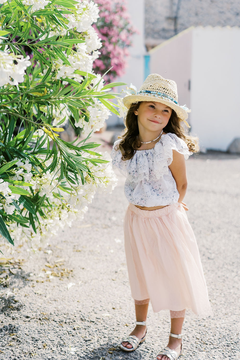 Thumbnail: Tulle Midi Skirt Peach