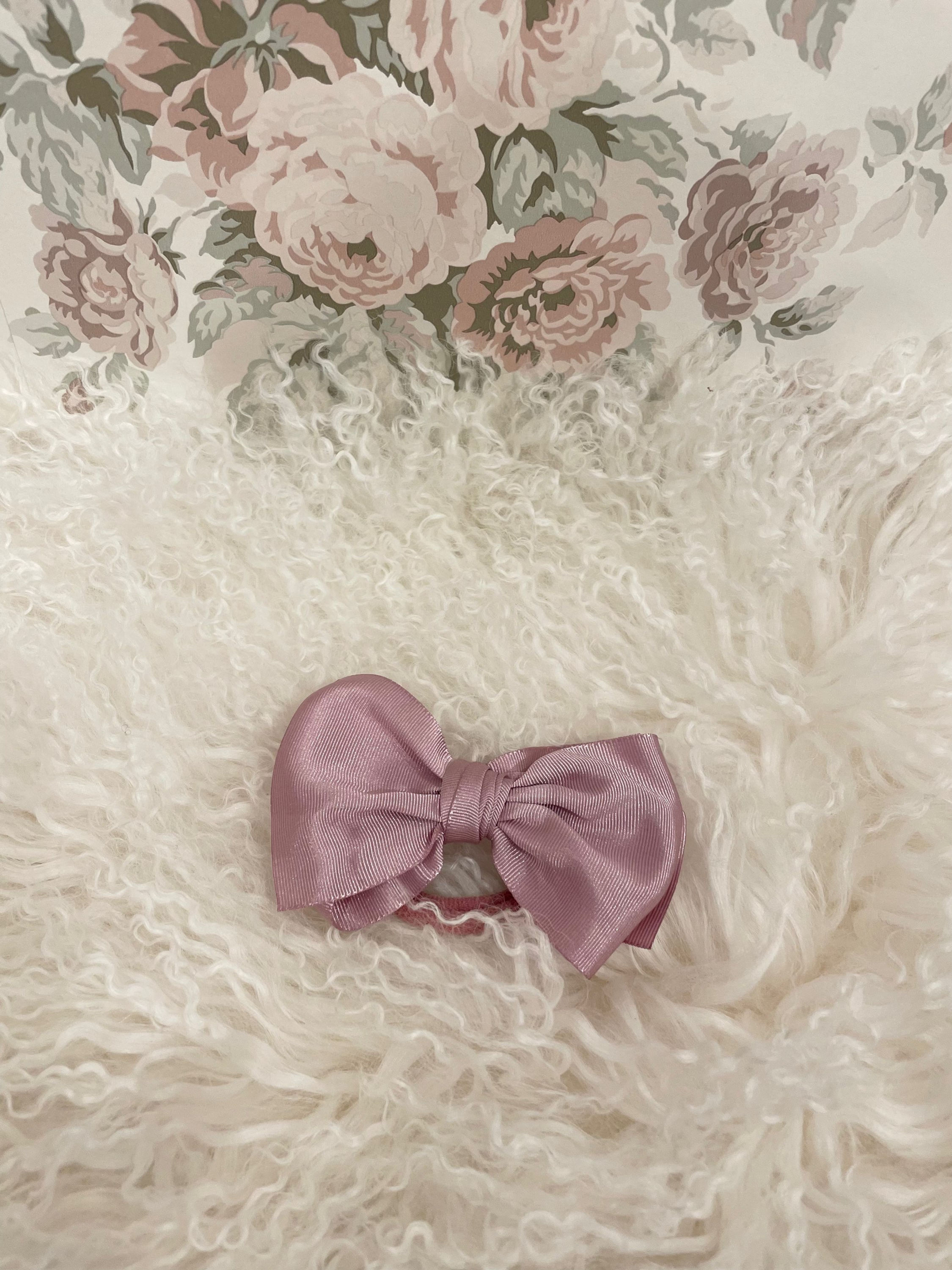 Big Bow Elastic Mauve