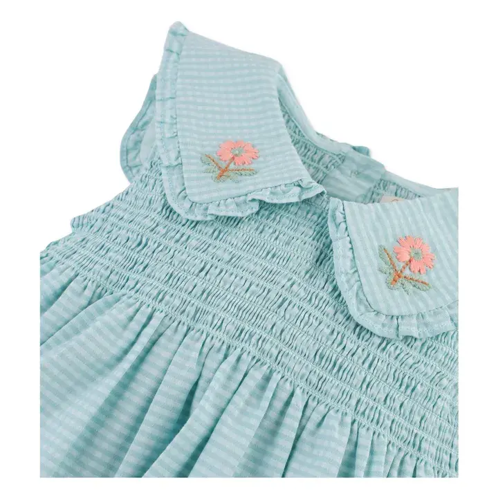 الصورة المصغرة: Ginger Baby Dress Vichy Aqua