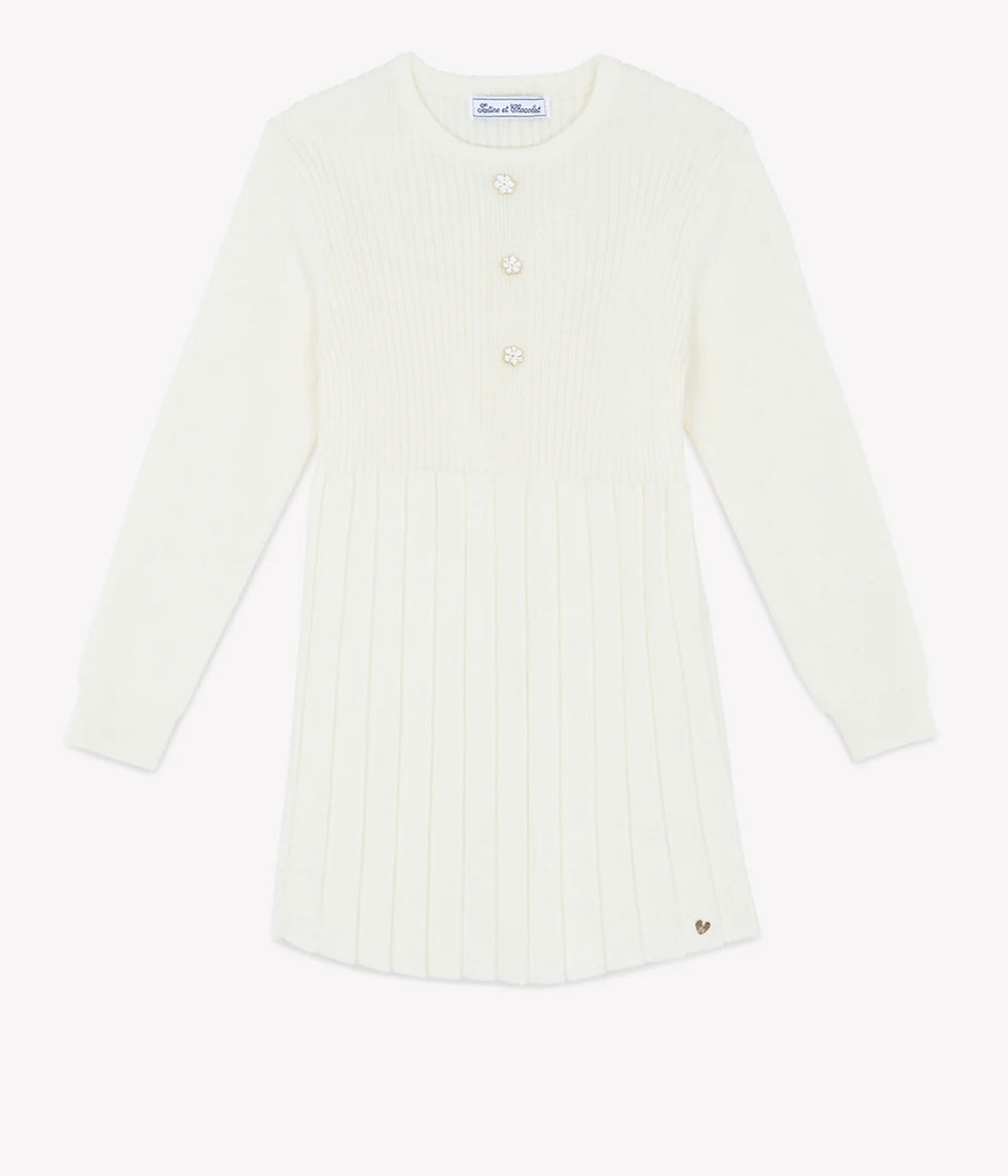 Thumbnail: Tartine et Chocolat Dress Knitted Ivory