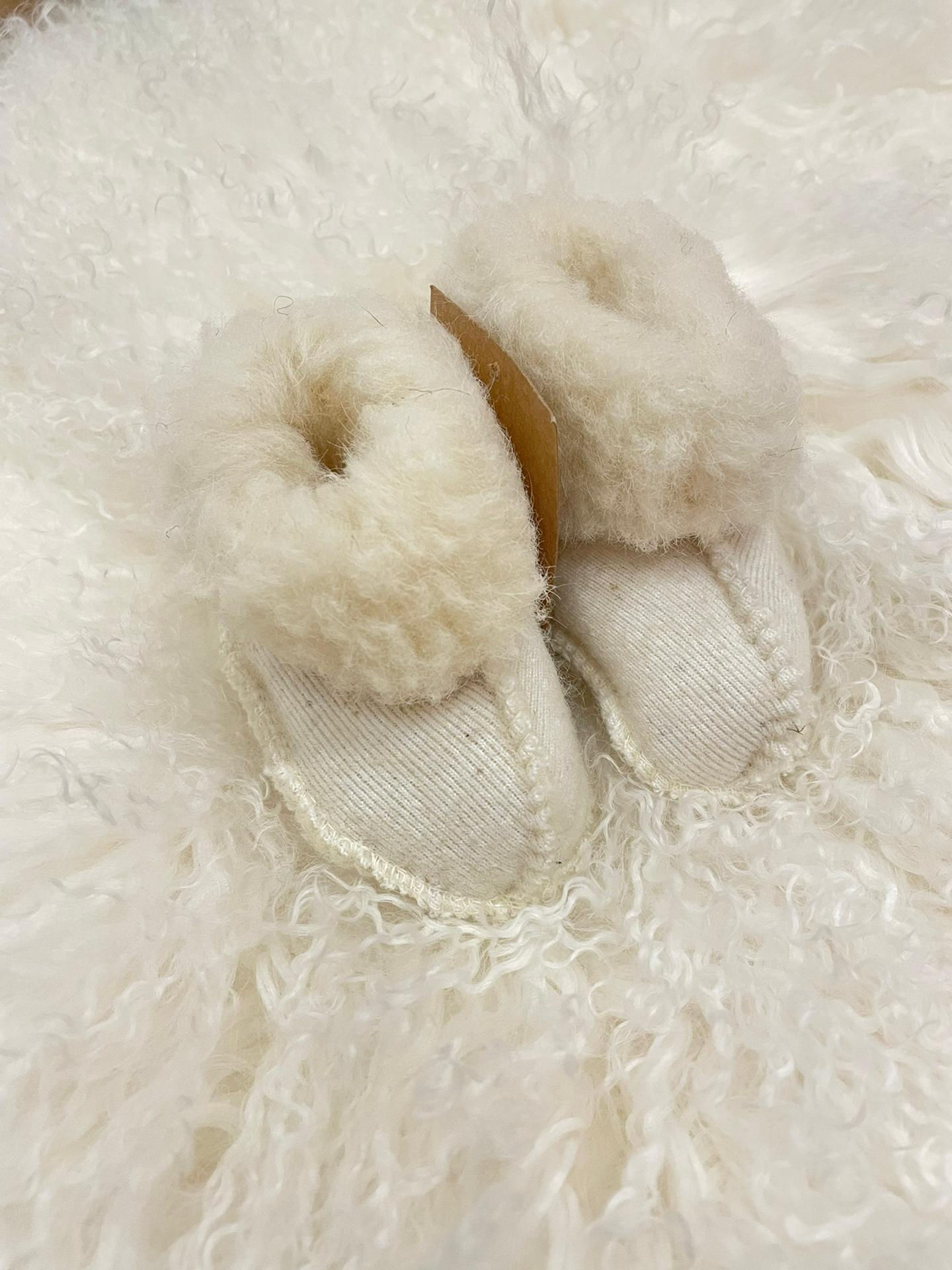 Booties wool ivory