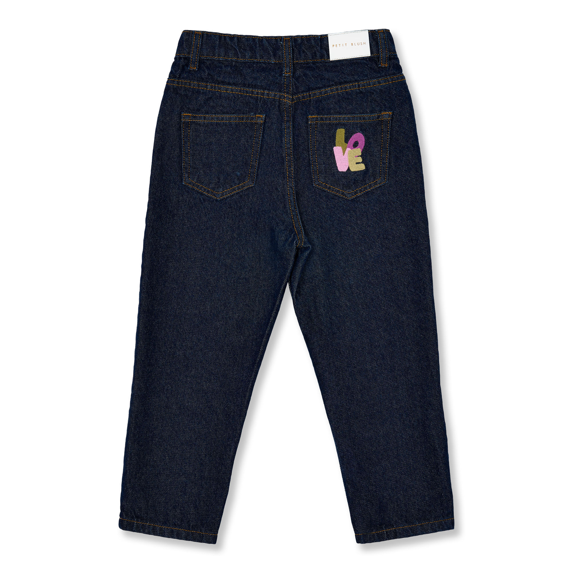 Petit Blush Baggy Fit Jeans Dark Blue