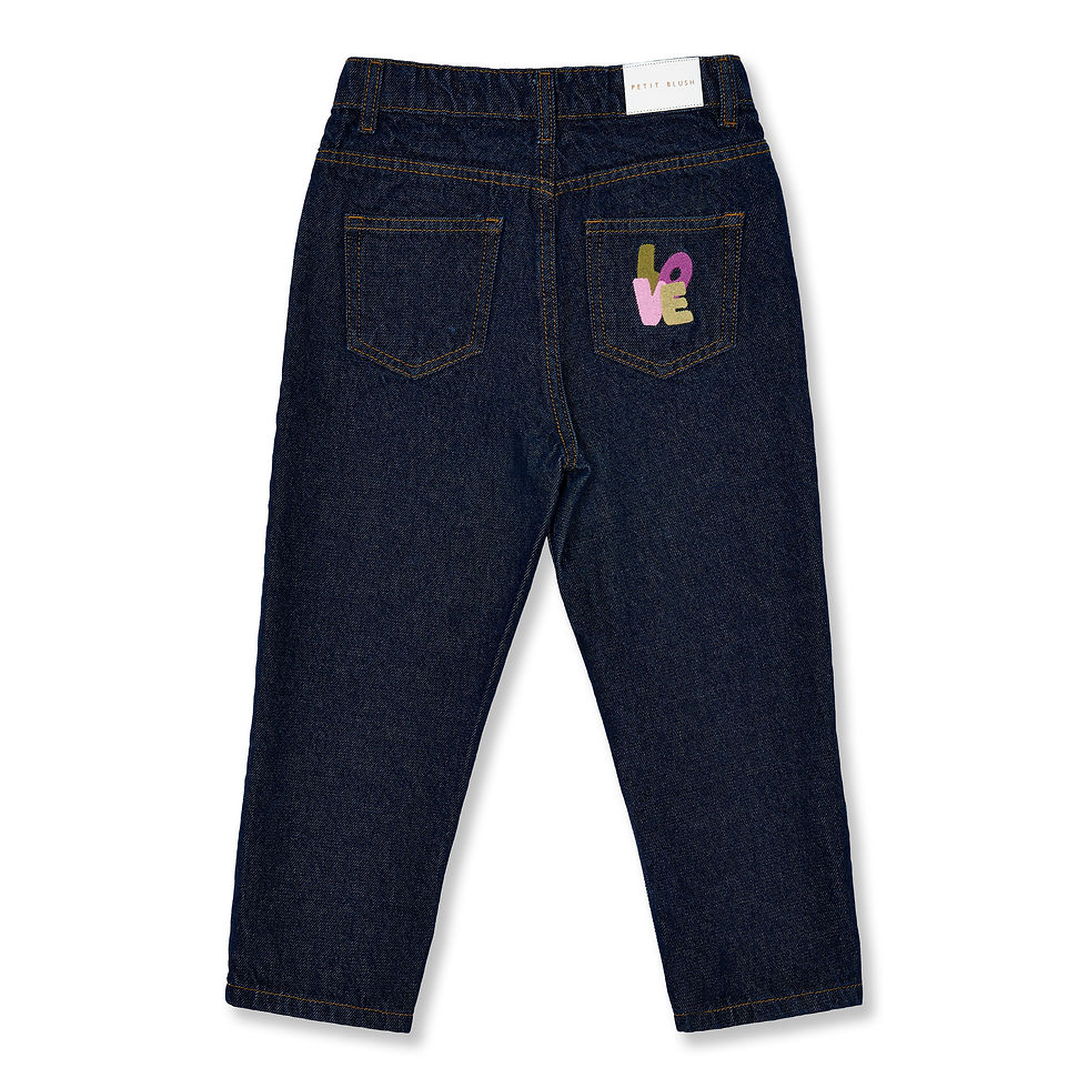 Miniatura: Petit Blush Baggy Fit Jeans Dark Blue