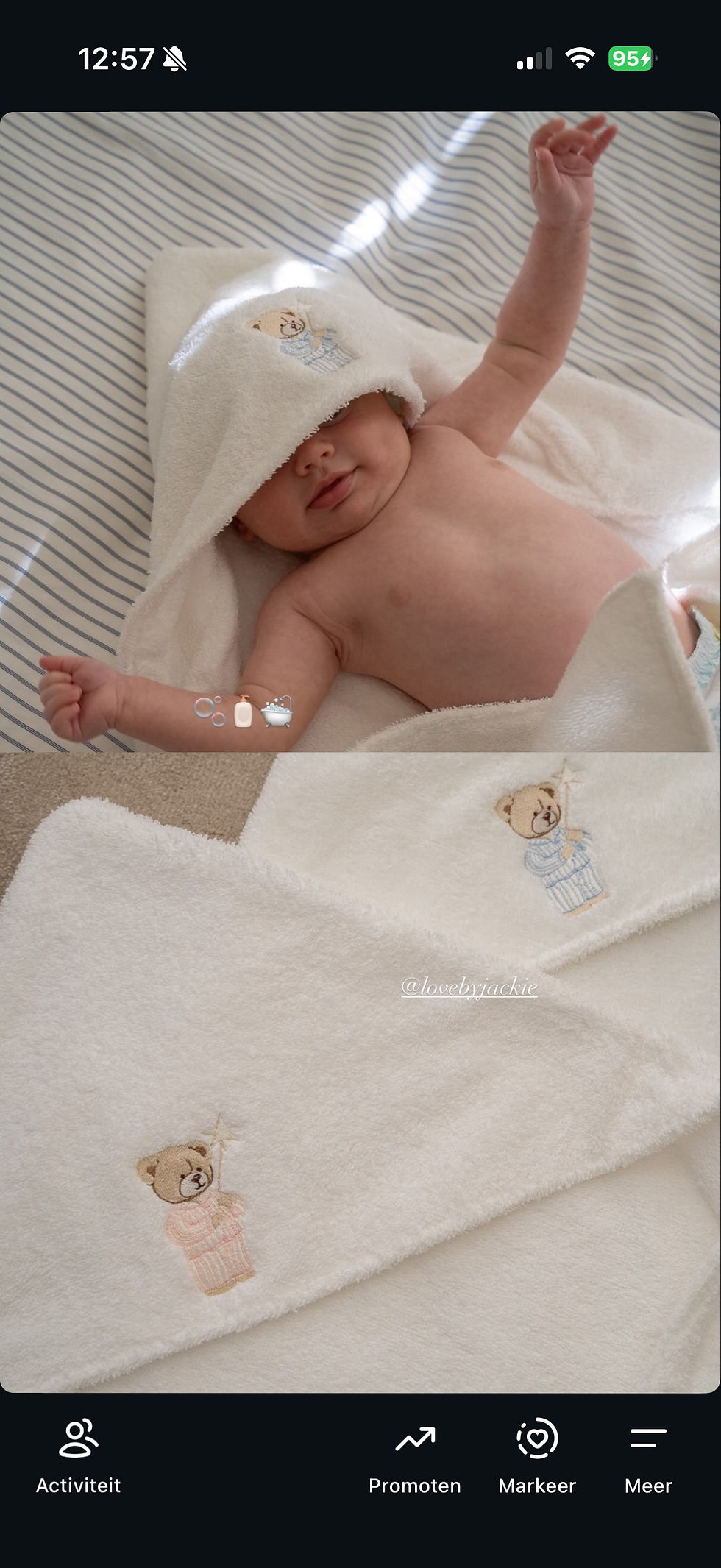 Miniatyrbild: Bath Cape Teddy Blue Xl