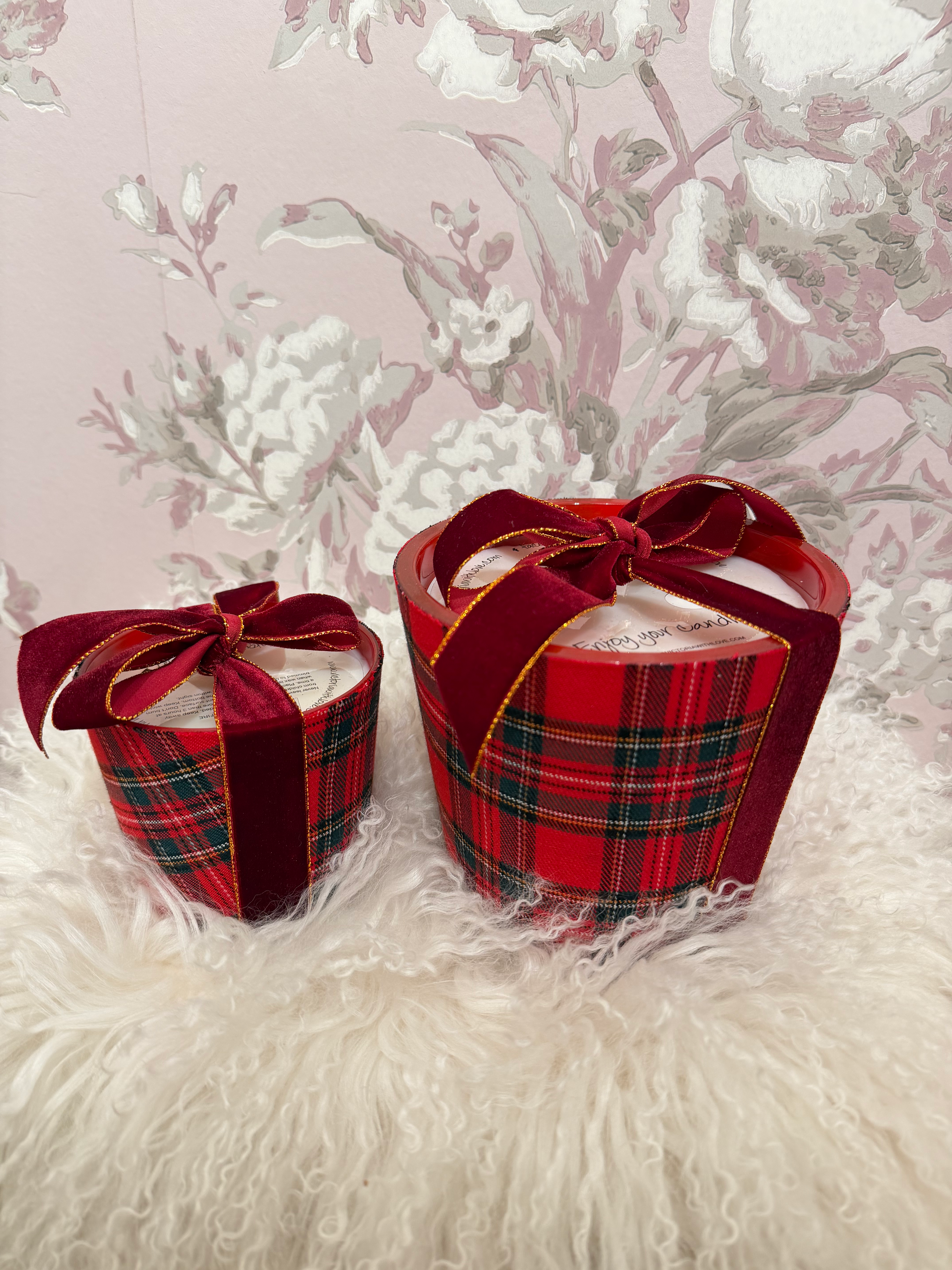 Lovebyjackie Candle Small tartan