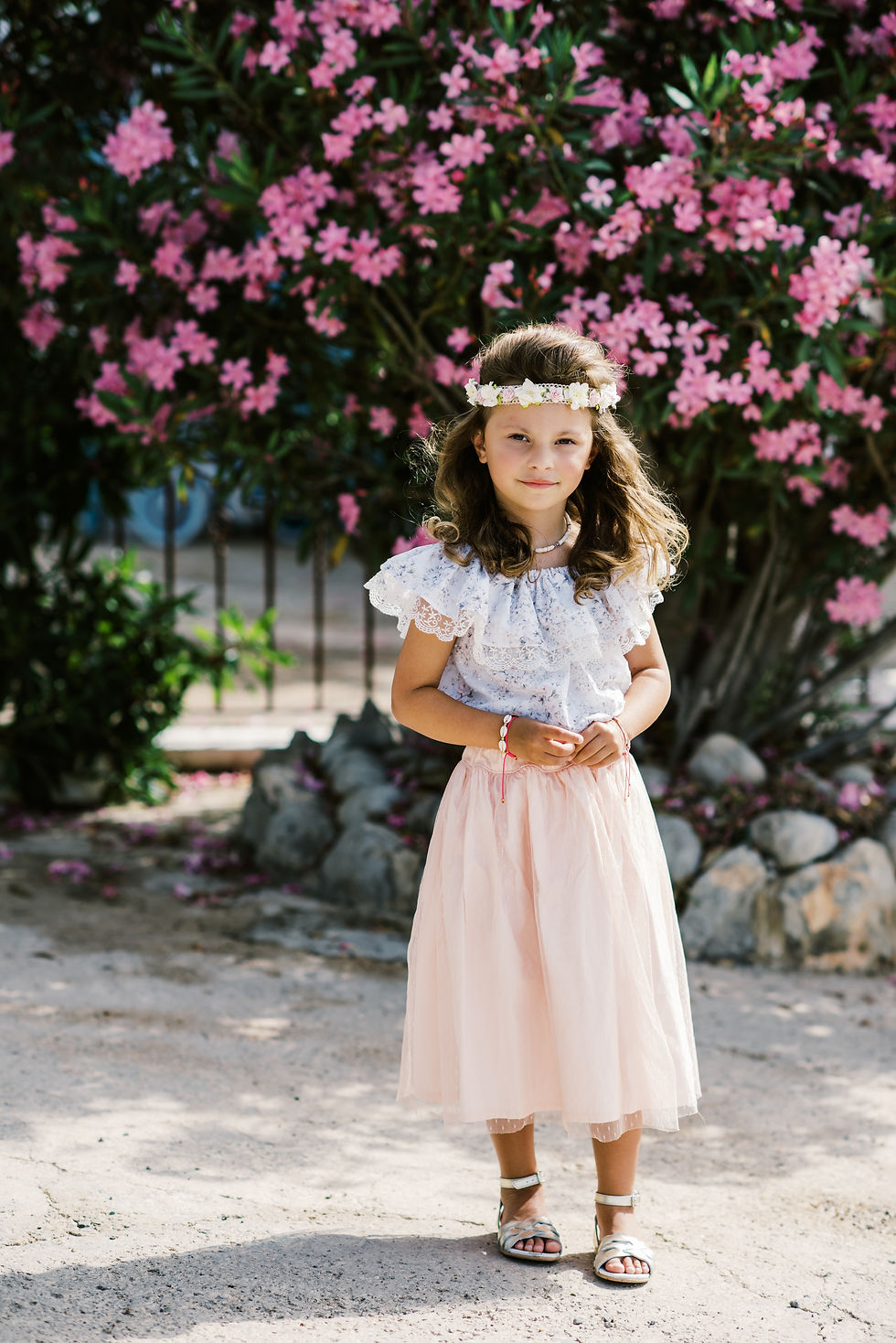 Thumbnail: Tulle Midi Skirt Peach