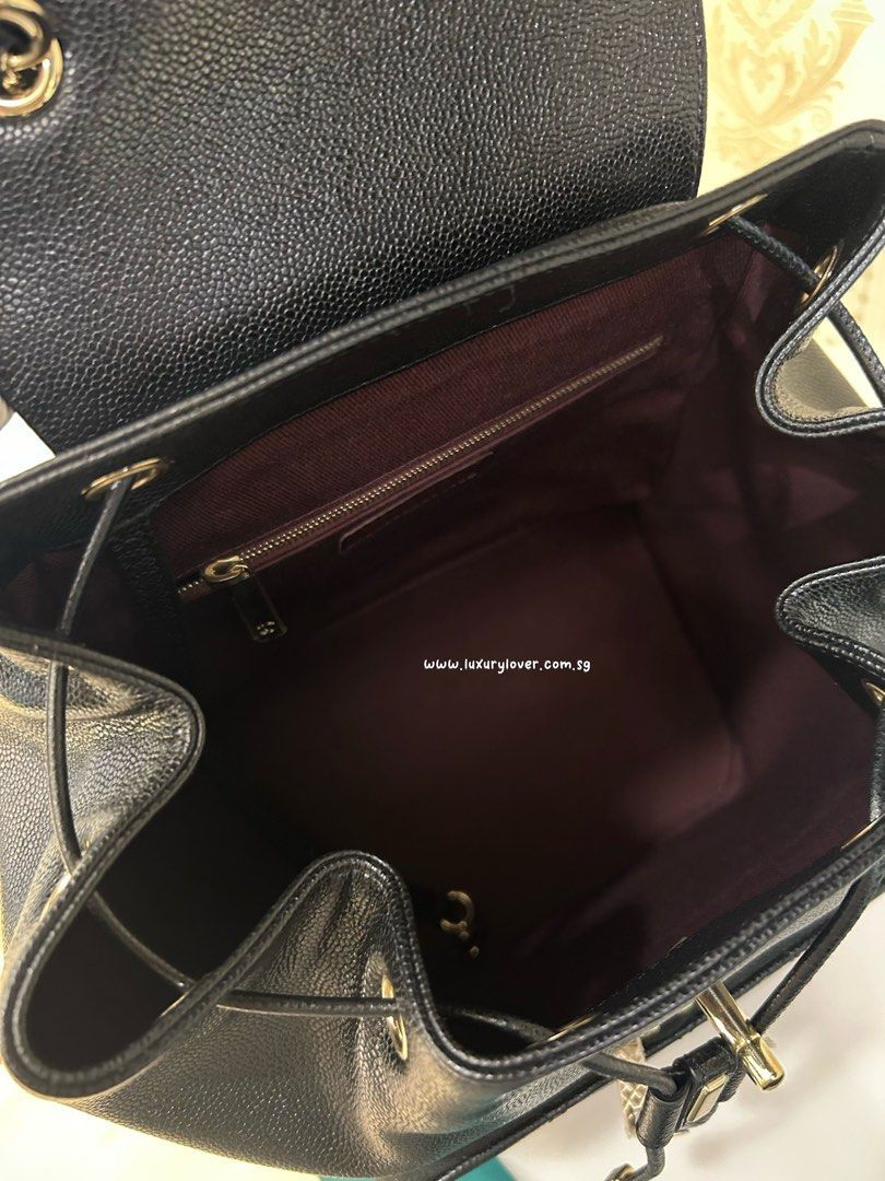 Thumbnail: BNIB Chanel 22B Business Affinity Backpack Black Shiny Caviar LGHW