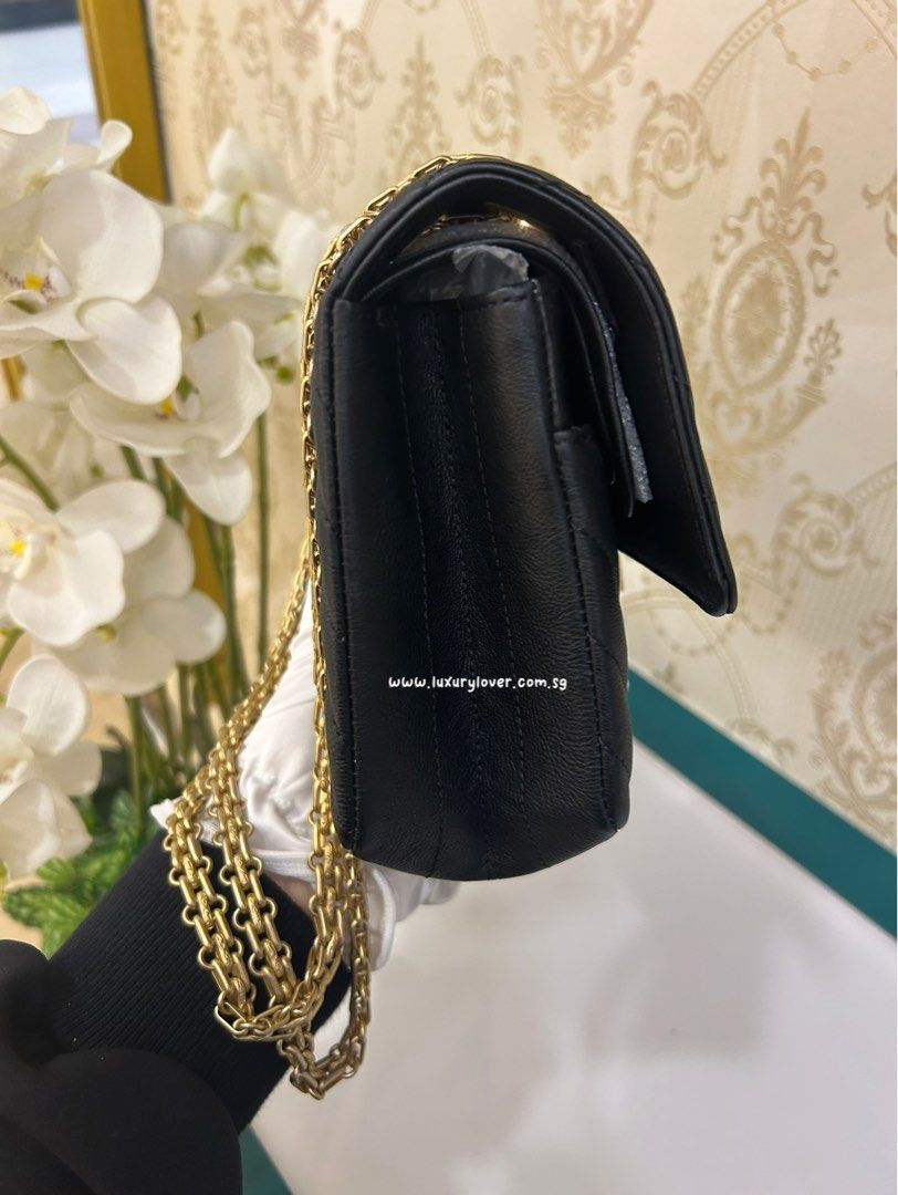 Thumbnail: #27 BNIB Chanel 2.55 Reissue 225 Black Grained Calf GHW