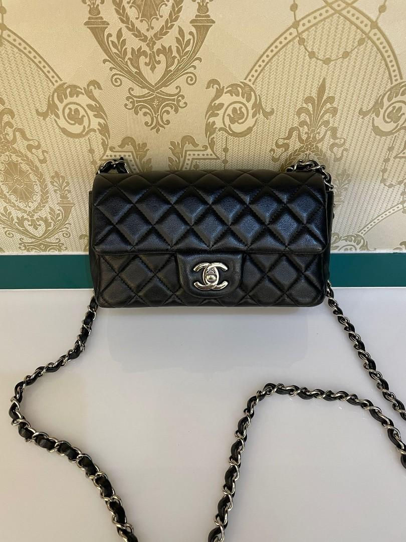 Thumbnail: #29 Chanel Mini Rectangle Black Lamb SHW
