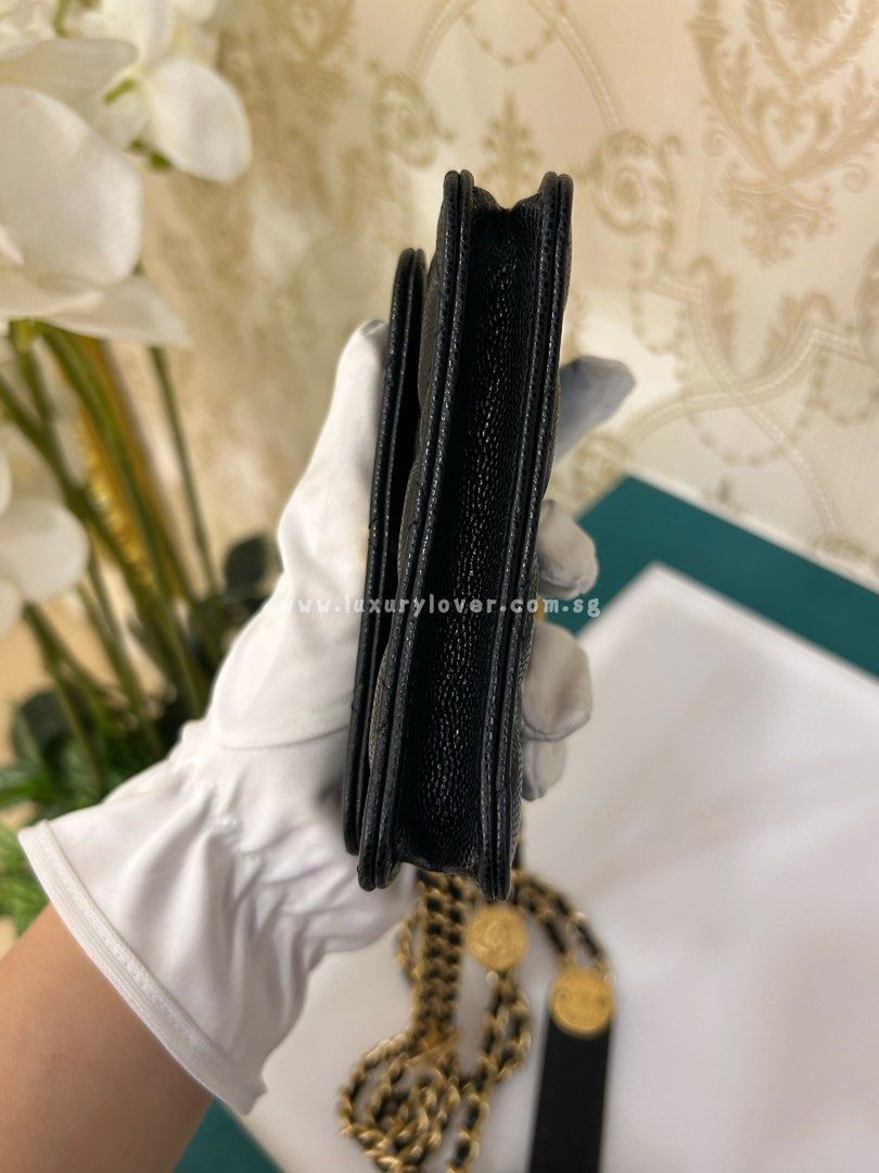 Thumbnail: BNIB Chanel Clutch with Chain Shiny Caviar GHW