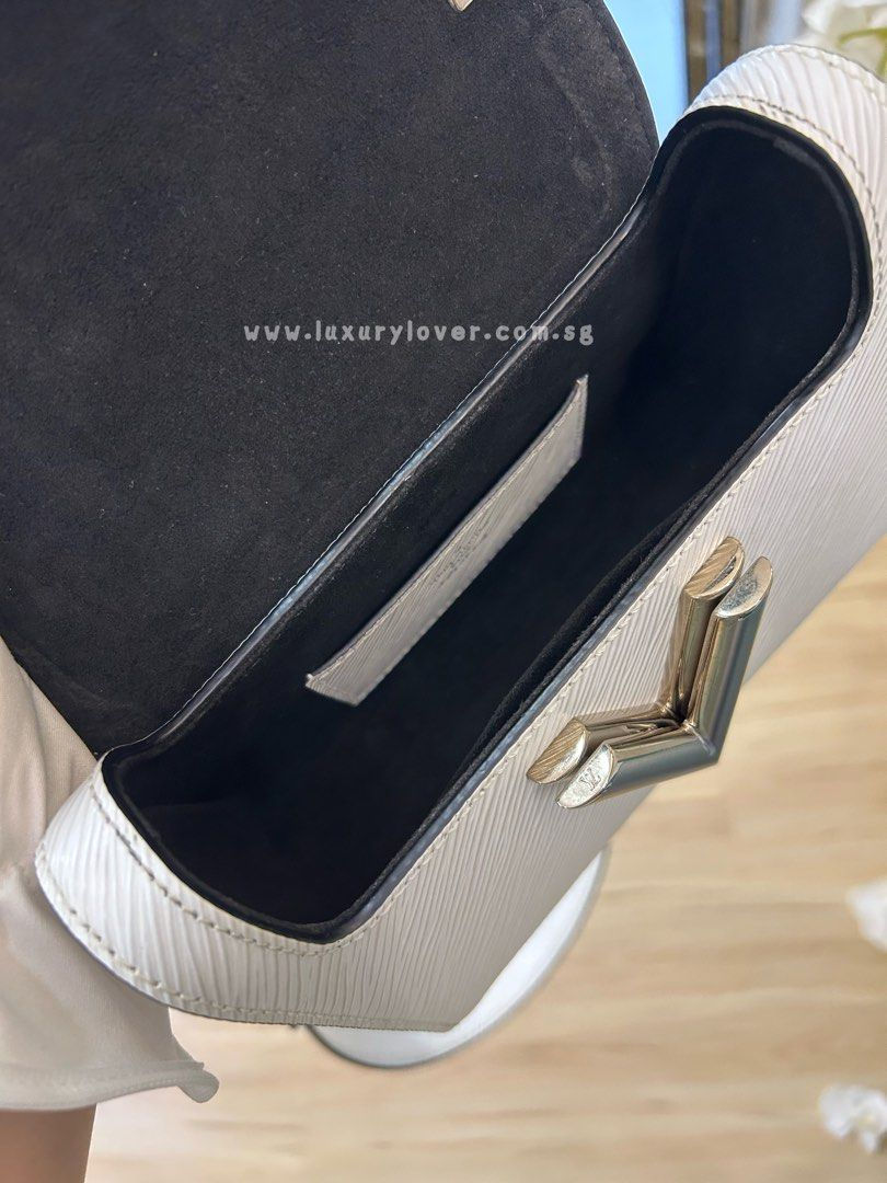 Thumbnail: Like New LV Louis Vuitton Twist PM White EPI SHW