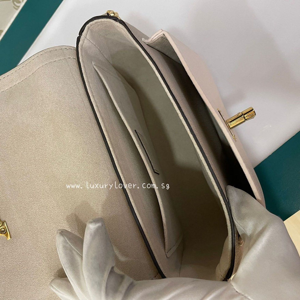 Thumbnail: LNIB LV Lockme Tender Shoulder Bag Greige Grained Calf GHW