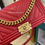 Thumbnail: #25 Chanel Boy Old Medium Red Chevron Caviar GHW