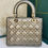 Thumbnail: Like New Lady Dior Medium Bronze Calf GHW