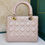 Thumbnail: Like New Lady Dior Medium Lotus Pearly Pink Lamb Light GHW
