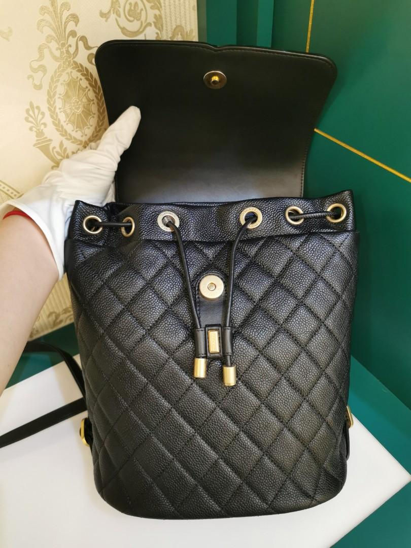 Thumbnail: #26 Chanel CC Filigree backpack Black Caviar GHW