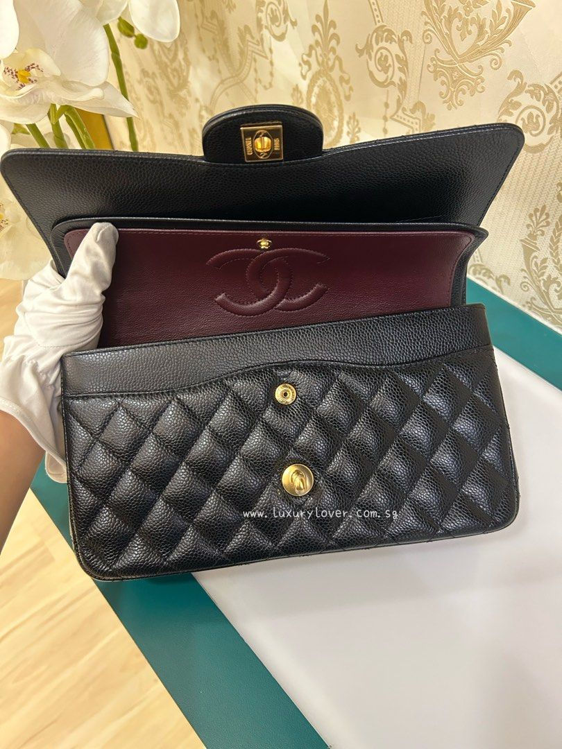 Thumbnail: #26 BNIB Chanel Medium Classic Double Flap Black Caviar GHW