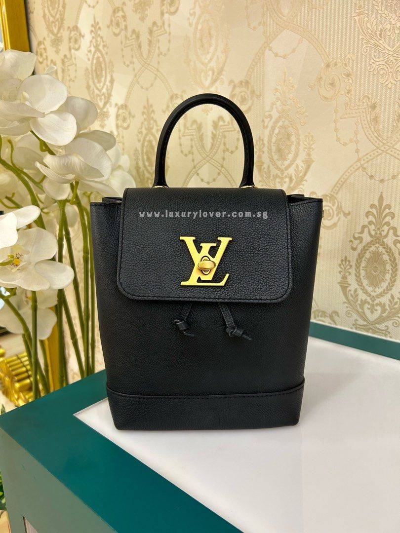 LNIB LV Lockme mini Backpack Black Calf GHW(Cash S$2,600