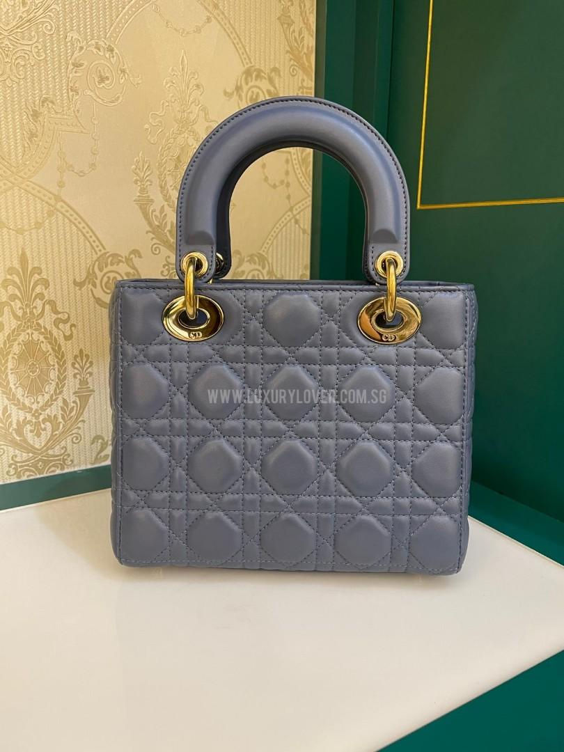 Thumbnail: Lady Dior Small My ABC Dior Blue Lamb GHW