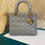 Thumbnail: Dior Lady Dior Medium Pearly Grey Lamb LGHW(Cash S$2,650)