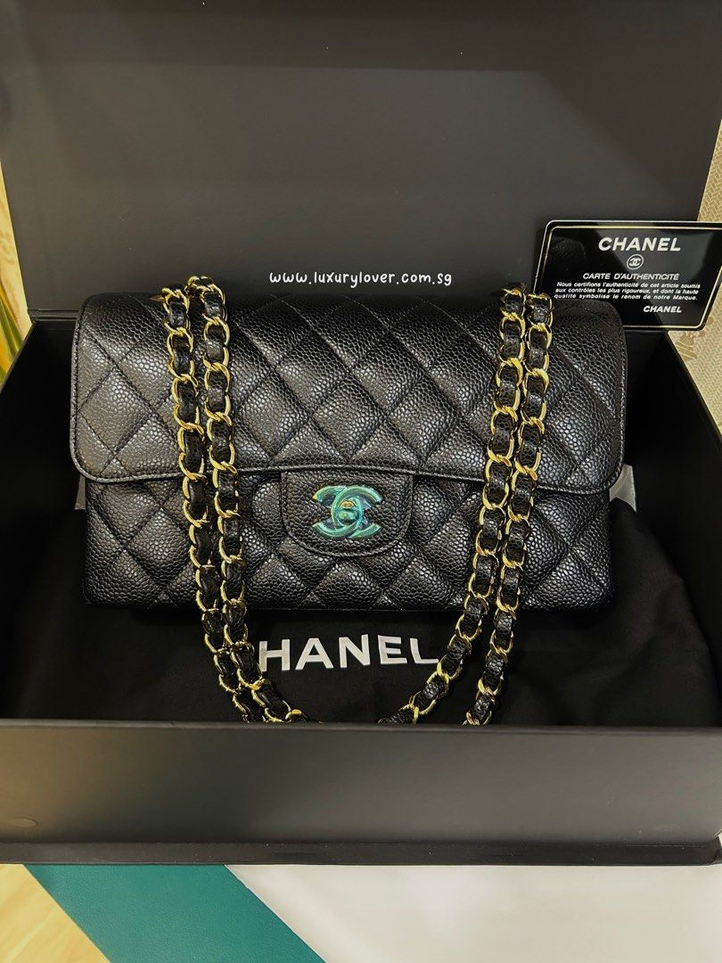 #15 BNIB Chanel Classic Double Flap Small Black Caviar GHW