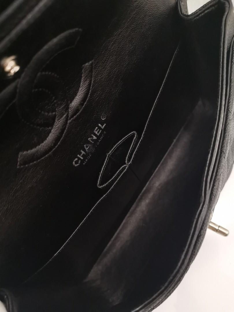 Thumbnail: #13 Chanel Medium Classic Double Flap Black Caviar SHW