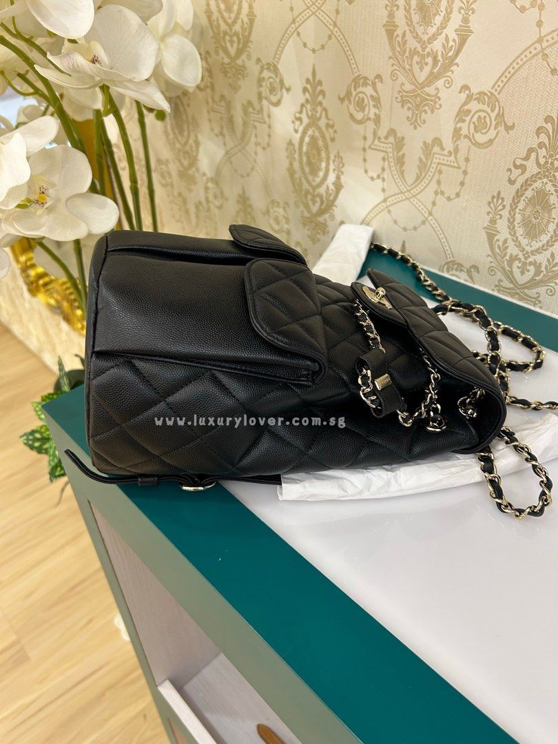 Thumbnail: BNIB Chanel 22S Pack My Back Backpack Black Caviar light GHW