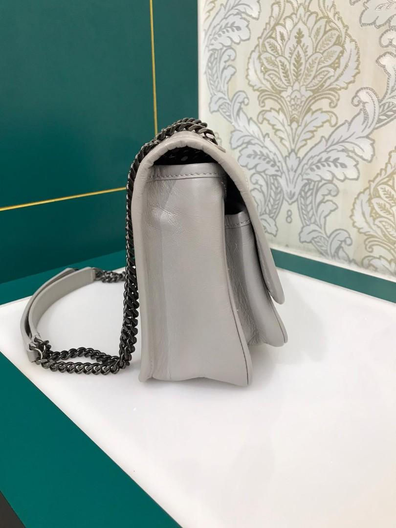Thumbnail: Almost New YSL Niki Small light Grey Aged Calf RHW