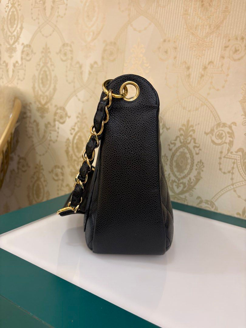 Thumbnail: Chanel Vintage Hobo Bag Black Caviar 24K Gold Hardware