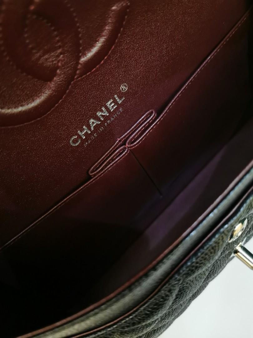 Thumbnail: #31 BNIB Chanel Classic Double Flap Medium Black Caviar SHW