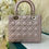 Thumbnail: Brand New Dior Lady Dior Medium Pearly Lotus Pink Lamb LGHW