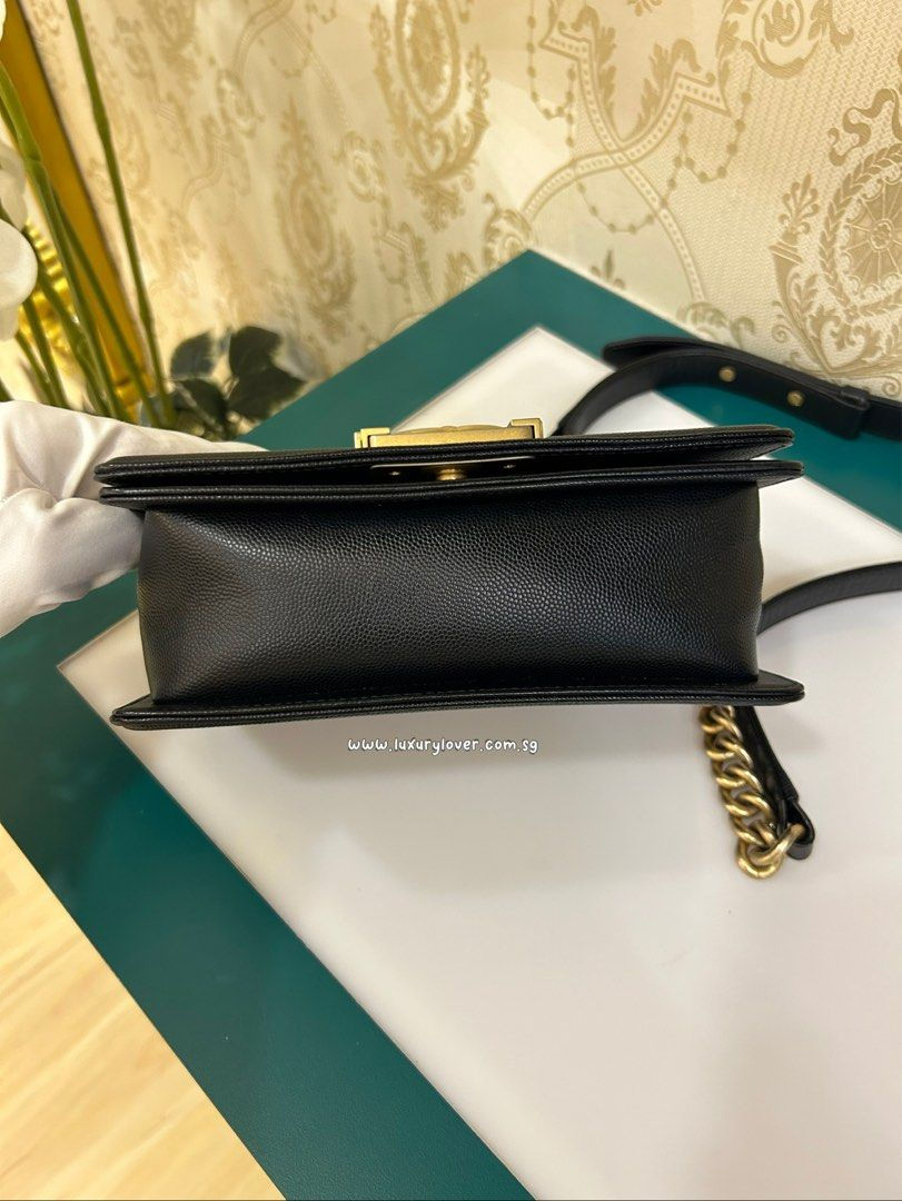 Thumbnail: #26 LNIB Chanel Boy Small Black Caviar GHW