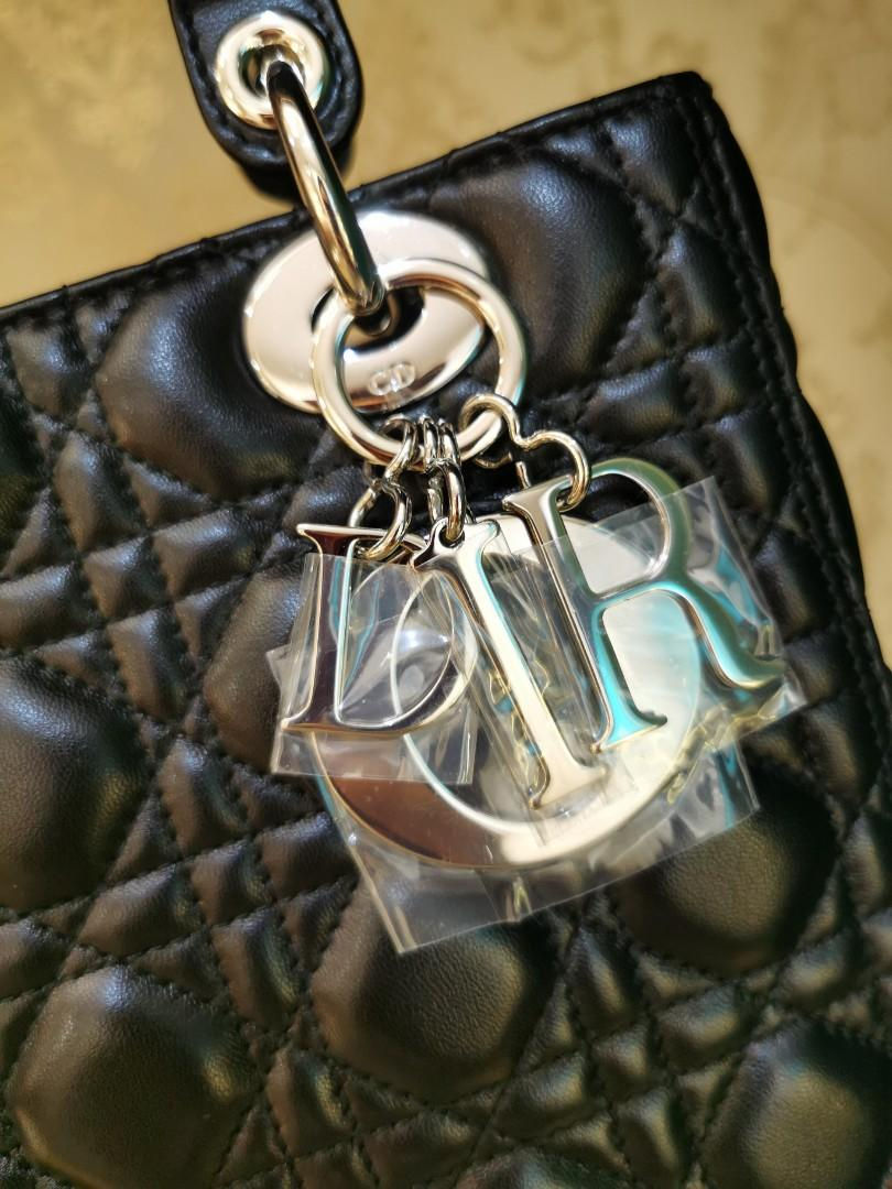 Thumbnail: Brand New Lady Dior Medium Black Lamb SHW