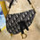 Thumbnail: Like New Dior Saddle Mini Blue Oblique Jacquard GHW(Cash S$2,680)