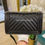 Thumbnail: #24 Like New Chanel Boy Old Medium Chevron Black Lamb Dark SHW