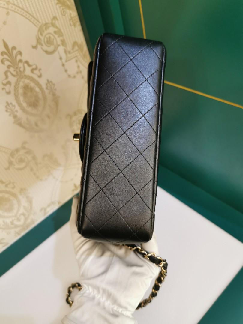 Thumbnail: #30 LNIB Chanel Mini Rectangle Black Lamb Light GHW